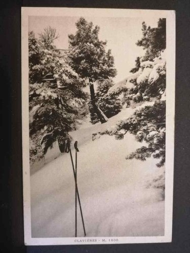 Cartolina clavieres neve - cartolina,